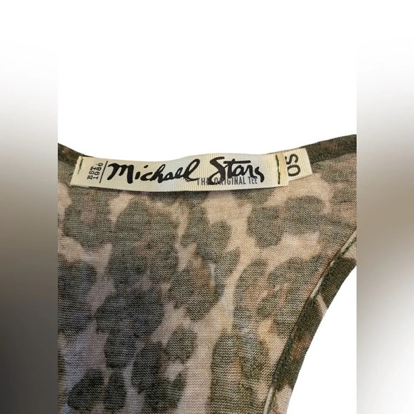 Michael Stars Leopard Racerback Tank Top - Picture 3 of 6